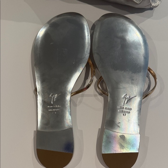 Giuseppe Zanotti Gold and Silver Sandals - Picture 2 of 5